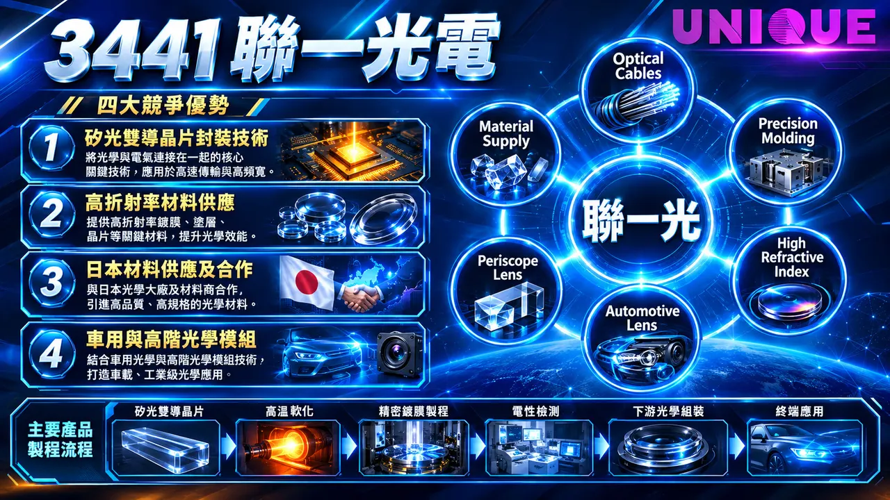 聯一光(3441)創新高報捷 ! 獲利創近十年新高，進擊CPO !
